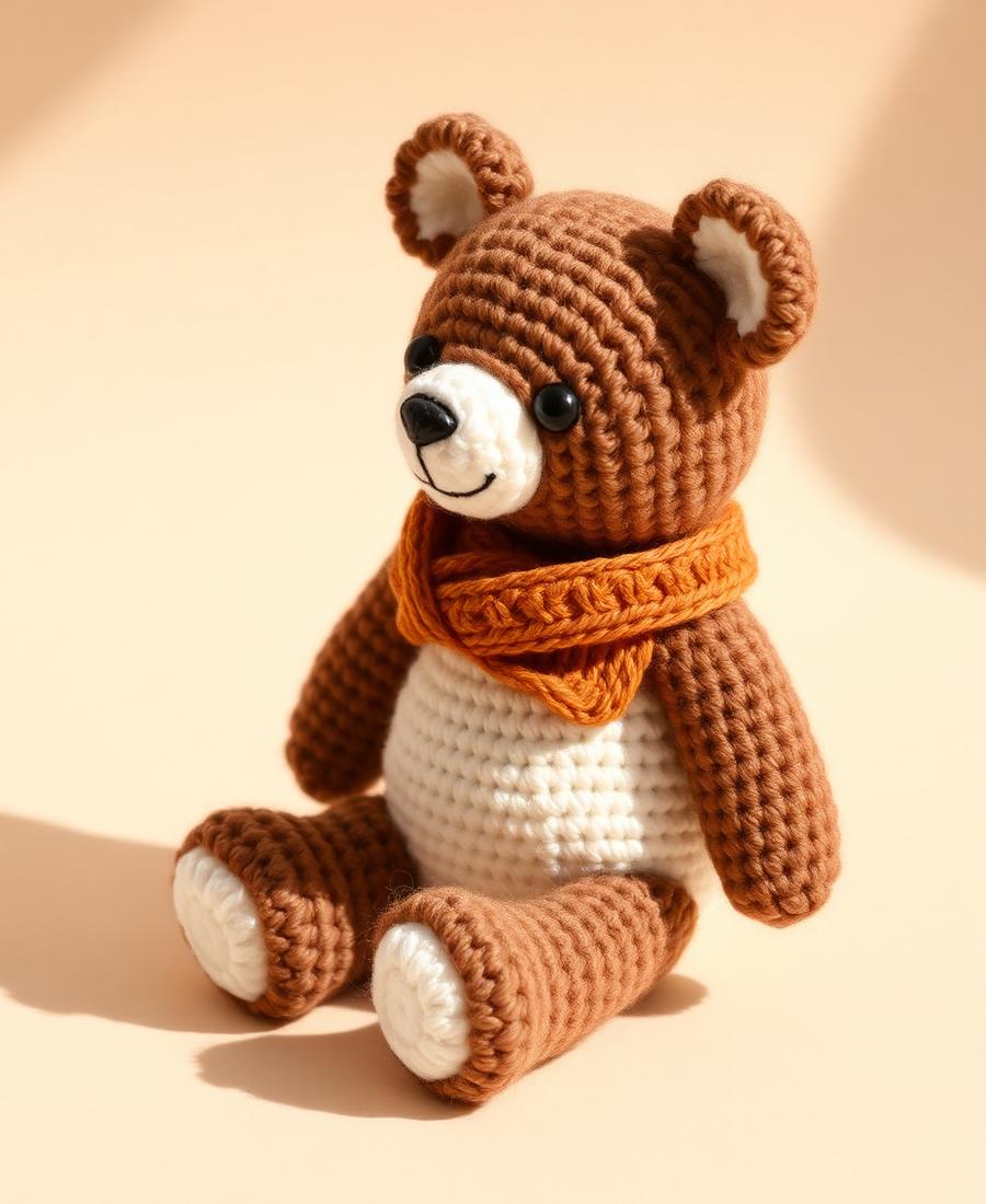 Little Bear, Ochre Scarf